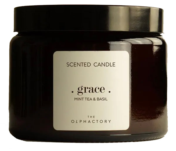 BOUGIE VEGETALE 360 GR MINT TEA AND BASILIC THE OLPHACTORY
