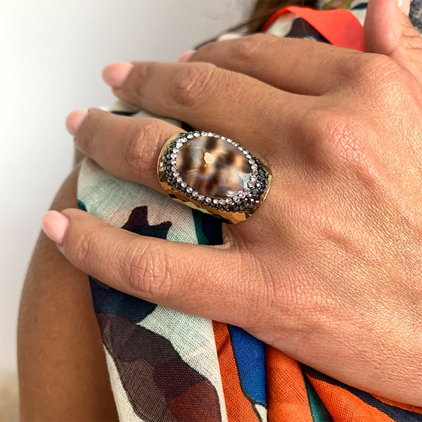BAGUE COQUILLAGE LEOPARD