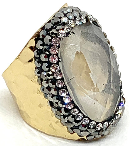 BAGUE CRISTAL DE ROCHE