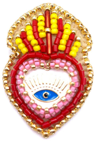 BROCHE COEUR ROUGE