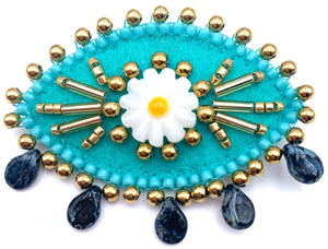 BROCHE OEIL TURQUOISE