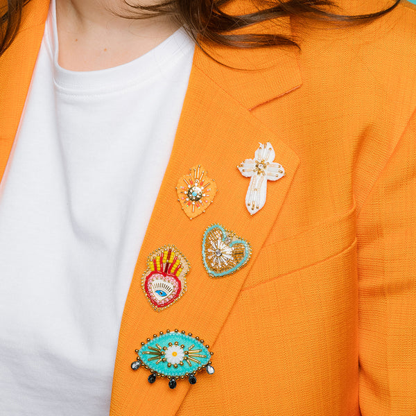 BROCHE COEUR ROUGE