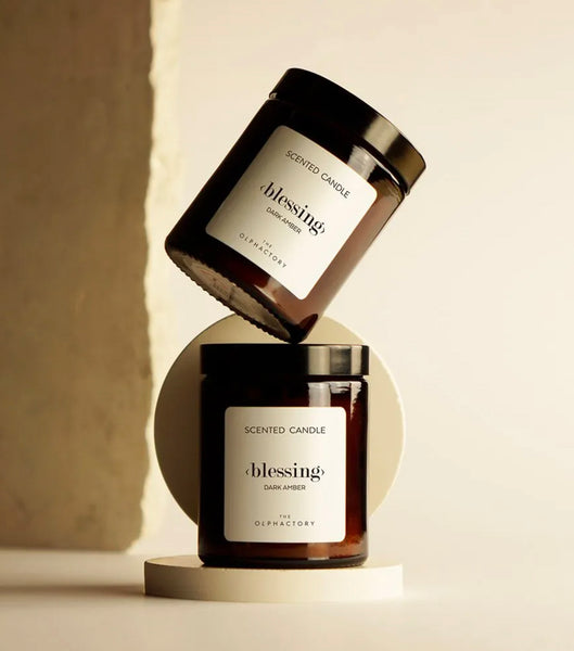 BOUGIE VEGETALE 135 GR DARK AMBER THE OLPHACTORY