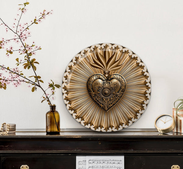 PLATEAU EN BOIS COEUR GOLD PODEVACHE