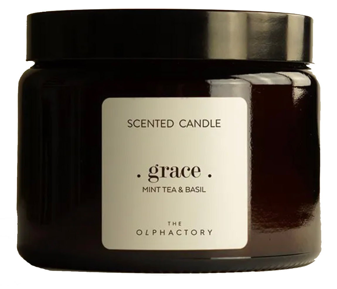 BOUGIE VEGETALE 360 GR MINT TEA AND BASILIC THE OLPHACTORY