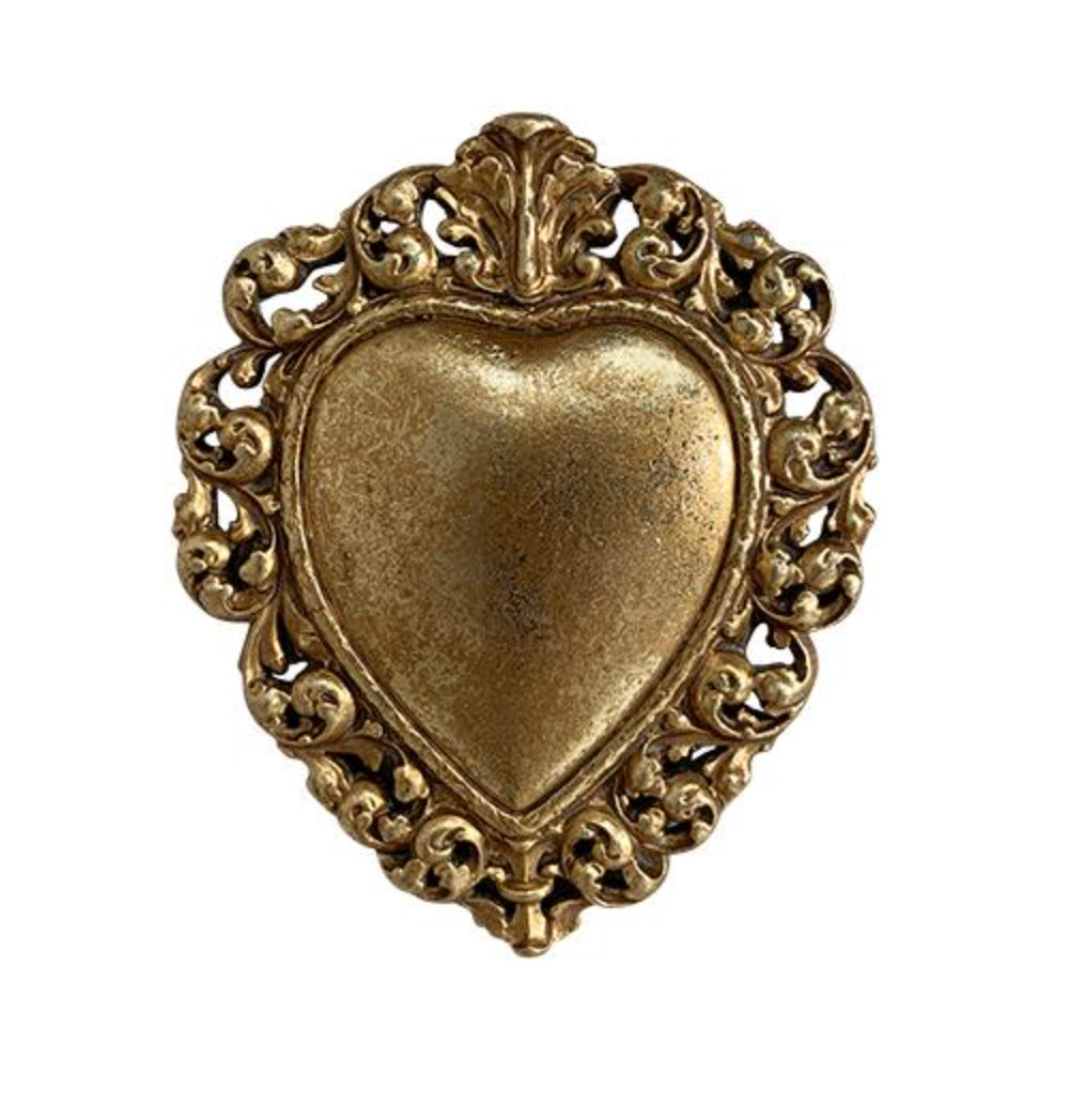 COEUR EX VOTO DENTELLE GOLD EMDE