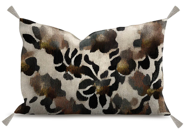COUSSIN RECTANGLE VELOURS FLEURS PODEVACHE