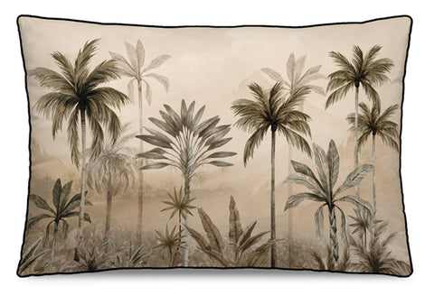 COUSSIN RECTANGLE VELOURS PALMIER PODEVACHE