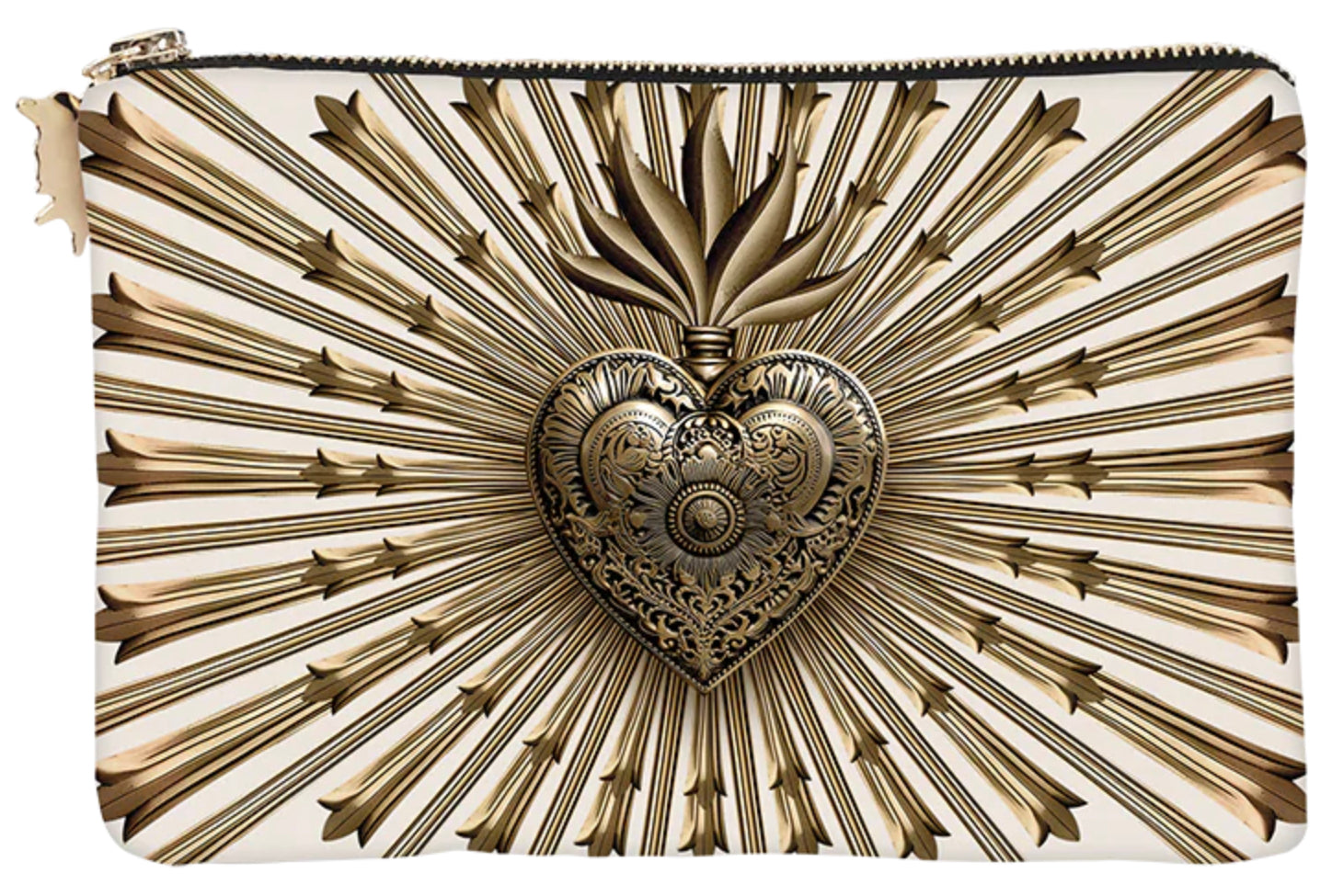 POCHETTE VELOURS ECRU EX VOTO GOLD PODEVACHE