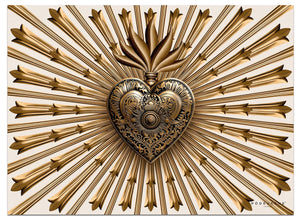 SET DE TABLE VINYLE BLANC COEUR GOLD PODEVACHE