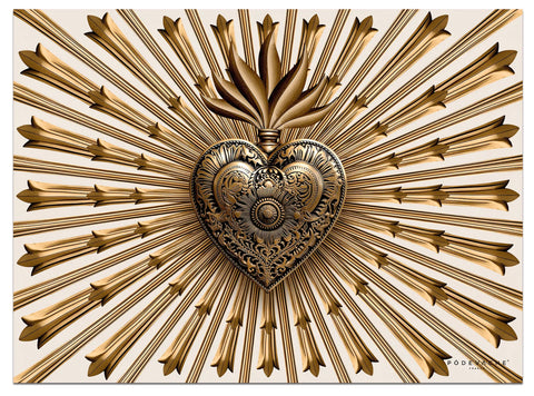 SET DE TABLE VINYLE BLANC COEUR GOLD PODEVACHE