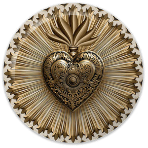 PLATEAU EN BOIS COEUR GOLD PODEVACHE