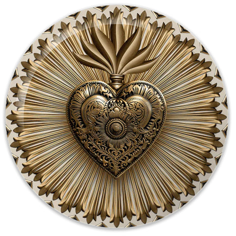 PLATEAU EN BOIS COEUR GOLD PODEVACHE