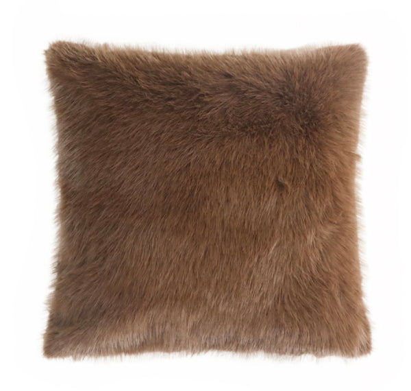 COUSSIN FAUSSE FOURRURE TAUPE PODEVACHE