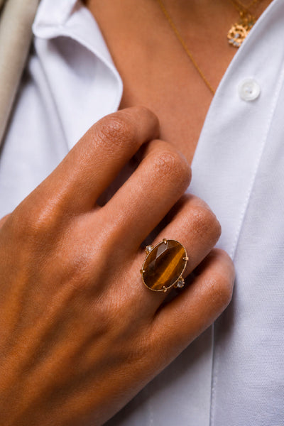 BAGUE MILA OEIL DE TIGRE