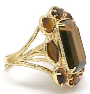 BAGUE AURORE OEIL DE TIGRE