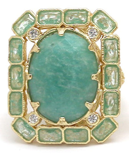 BAGUE ALIZEE AMAZONITE