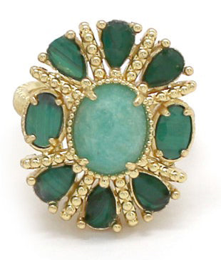 BAGUE ROSALINE AMAZONITE