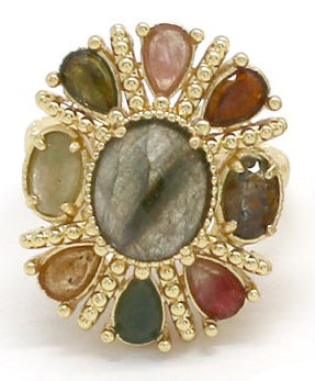 BAGUE ROSALINE LABRADORITE
