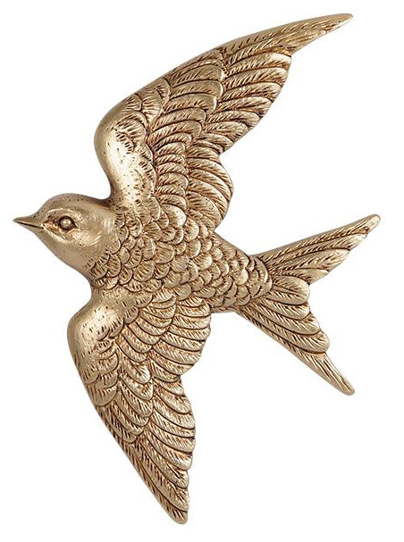 DECO MURALE OISEAU GOLD EMDE