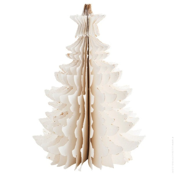 SAPIN DE NOEL EN PAPIER ECRU M MADAM STOLTZ