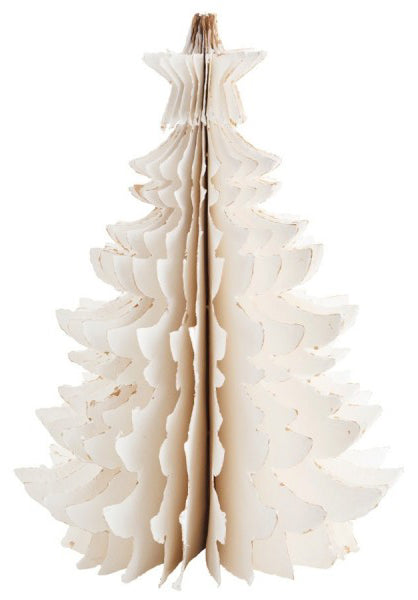 SAPIN DE NOEL EN PAPIER ECRU L MADAM STOLTZ