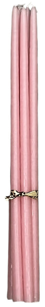 LOT DE 5 BOUGIES FLEURISTES ROSE LA CIERGERIE DES PREMONTRES