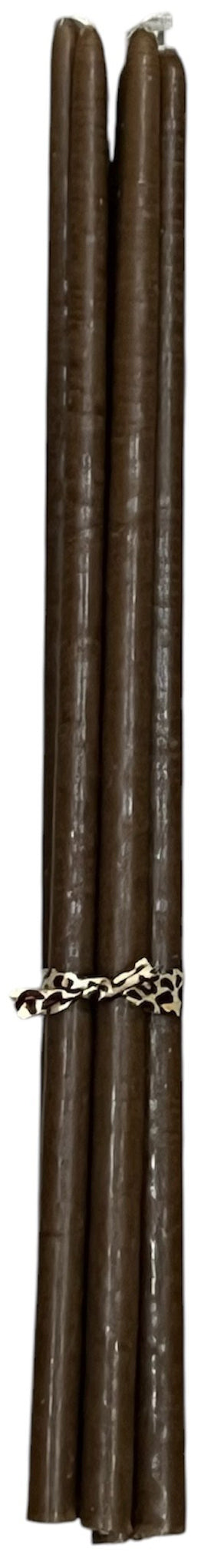 LOT DE 5 BOUGIES FLEURISTES CHOCOLAT LA CIERGERIE DES PREMONTRES