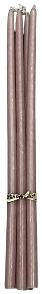 LOT DE 5 BOUGIES FLEURISTES VIEUX ROSE LA CIERGERIE DES PREMONTRES