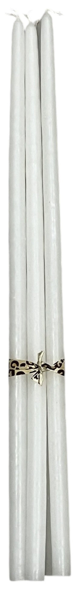 LOT DE 5 BOUGIES FLEURISTES BLANCHES LA CIERGERIE DES PREMONTRES