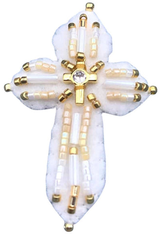 BROCHE CROIX BLANCHE